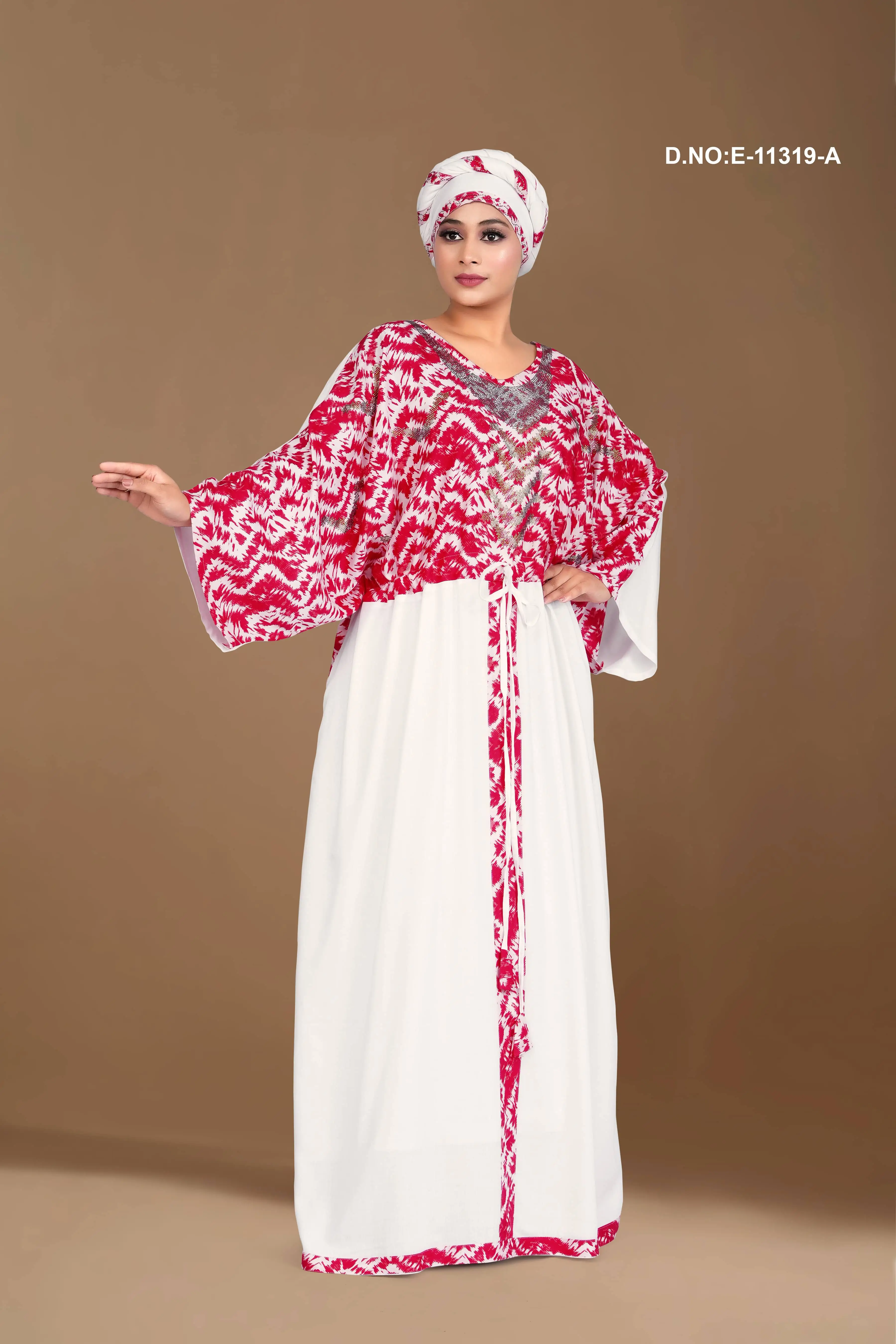 Embroidered Kaftan Style Farasha